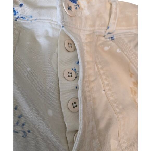 PILCRO By Anthropologie High Rise Painter Button Fly Paisley Womens Pants 31 - Picture 3 of 7
